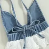 Kleidungssets 0-5 Jahre Baby Mädchen Sommer Kleidung Sets Kinder ärmellose Tie-up Tank Tops Spitzenbesatz Shorts Kinder Denim Outfits 230608