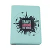 Porte-cartes Porte-étui à passeport en cuir PU Couverture multifonctionnelle de portefeuille d'identification de voyage