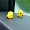 Upgrade Mini Yellow Chick Car Decoration Gift Resin Ornaments for Auto Interior Dashboard Button Home Bedroom Office Living Room Store