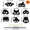 Máscaras de festa mágica arco -íris rail scratch máscara desenho animado abóbora ghost bat aranha infantil educação brinquedo halloween brinquedos 230607