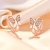 Designer sieraden vlinder zilveren oorbellen klassieke Cz Diamond HoopHuggies oorbel