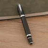 Fountain Pens Classic Metal 003 Buzlu Siyah Kalem Gümüş İş Kırtasiye Okul Ofis Malzemeleri Mürekkep 230608