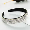 Other New Luxury Baroque Stained Glass Drill Headband Fashion Hair Accessories Women Trend Rhinestone Party Hairband Band Girl R230608