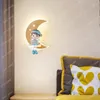 Vägglampa sovrum dekoration ögonskydd sängplats läsning modern och unik kreativ måne