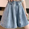 Kvinnors jeans kvinnors denim shorts jean sommar kjol kort y2k mode byxor kläder kvinnliga koreanska streetwear byxa hanbok