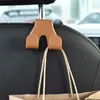 New Car Back Seat Double Head Hooks Headrest Hanger Handbag Bag Clip Hanging Holder Auto Organizer Storage Hook Interior Accessories