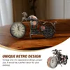 Wandklokken Motorfiets Klok Ijzer Ambachtelijke Versiering Vintage Decor Thuis Desktop Land Decoratief Model Tafelblad