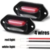 Nouveau 12-24V LED feux de plaque d'immatriculation de camion de voiture étanche blanc rouge feu de position latéral pour voiture moto Van SUV Signal feu arrière