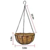 Planters Pots Metal Hanging Basket For Plants Flower Garden Pot 810 Inch Round Wire Plant Holder Home Balcony Decoration 230607