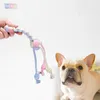 Hond Speelgoed Katoen Chew Knoop Speelgoed Duurzaam Gevlochten Touw Voor Huisdieren Honden Puppy 15Cm Grappige Tool Dierbenodigdheden Macarons kleur