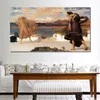 Portrait toile Art filles grecques jouant au bal Frederic Leighton peinture à la main oeuvre classique Loft Decor