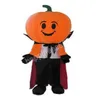 Vestito operato da tema di personalizzazione del costume della mascotte del re della zucca di vendita calda di formato adulto Vestito da festival dell'abito dell'annuncio pubblicitario