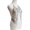 Autres accessoires de mode A0KD métal paillettes gland harnais collier soutien-gorge chaîne femmes alliage bijoux Bikini 230607