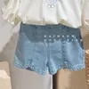 Clothing Sets Korean Teenagers Baby Kid Girls Embroidery Tshirt Summer Short Sleeve Top Denim Shorts 2pcs Outfits Girl Clothes 230607