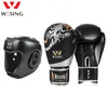 Equipaggiamento protettivo Guanti da boxe Wesing con copricapo 10oz Muay Thai Kickboxing Training Protezione del caschetto Attrezzatura MMA 230607