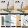 MOPS Magic Floor Cleaning Sweeper Brooms With Microfiber Pads 360 ° Rotation Flat Spray Floor Mop Broom för rengöring av hem snurrmop 230607