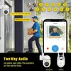 Uppgradering 2.4+5GWIFI Camera Night Vision Video AI Human Detection Alarm Trigger Security Monitoring Cameras 5MP IP Zoom Camera YCC365 Plus