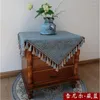 Tischdecke, klassisches Gitter, chinesischer Stil, Quasten-Tischdecke, hochwertig, neben Schrank, Esszimmer, quadratische Abdeckung, Party-Dekoration