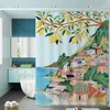 Shower Curtains Morandi Shower Curtain With Hooks Nordic Style Moldproof Bathroom Curtains Waterproof Fabric Curtains For Bath Creative 200*200 230607