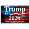 1 Stück, 2024 Donald Trump-Wahlflagge, 90 x 150 cm, Banner „Be Back The Rules Have Changed“ für Präsident Trump-Anhänger der USA