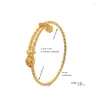 Bangle Goud Kleur Baby Bangles armbanden Verjaardag Sieraden Cadeau Voor Meisjes Kids Kind