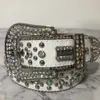 Cintura del progettista di marca Bb Simon Uomo per donna Cinture di diamanti lucidi Nero su blu bianco multicolore con strass Bling come regalo