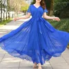 Vestidos plus size roupas femininas elegante chiffon cinto solto maxi vestido boho festa na praia manto de dama de honra sólido comprimento do tornozelo