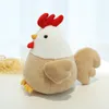 Plush Dolls 23CM Cute Chicken Plush Doll Toys Children Animal Hen Plush Toy Boys Girls Sleeping Soft Stuffed Chicken Doll Birthday Gifts 230608