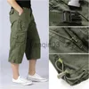 Męskie spodenki Summer Męskie Bawełniane krótkie krótkie krótkie spodenki wielokrotne gorące bryczesy wojskowe spodnie Capri Mężczyzna taktyczny krótki J230608