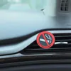 NEW NO NO SMOKING SIGN 팁 경고 자동차 스티커 택시 문 데칼 배지 접착제 스티커 범용 고무 자동차 스타일 장식 데스칼