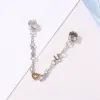 Für Pandora-Charms authentische 925er Silberperlen baumeln neue süße Schmetterlings-Herz-Pfeil-Sicherheitsketten-Anhängerperle