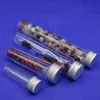 DHgate Transparent 40ml 50ml Cylindre emballage tubes à essai Tube de sel de bain en plastique tubes de bonbons en plastique avec bouchon à vis en aluminium en gros