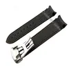 20 mm 18 mm buckle new line of high-end black and orange silicone strap waterproof dive strap with silver buckle for Omega watch312k