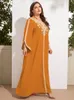 Kvinnor elegant plus storlek maxi klänningar 2023 ny vår lyx långärmad muslimsk turkisk abaya kvällsfestkläder