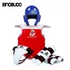 Dorośli ochronne dla dzieci Karate klatki piersiowej Zestaw WTF Palm Rękawiczki Taekwondo Helmet Kids MMA Jockstrap Guard Strażnik Sparing Sparring 230607