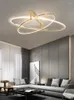 샹들리에 가벼운 LED 아트 샹들리에 펜던트 램프 현대 창조적 인 천장 식당 거실 침실 매달려 로비 회전식 반지 비품