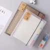 Notatniki luzek Notebook A5B5A4 Pierścień Binder Dairy Paper Wpadzanie 60 arkuszy do folderów School Materiały