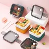 Учетный наборы наборов салатов, контейнер для заподготовки для заправки, банка ингредиентов портативная сумка для коробки Bento Bento