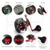 Baitcasting Reels Electric Digital Display 161 Ball Bearing Left Right Ice Fishing Reel Baitcasting Line Counter Reel 6.3 1 Casting Reel Gear 230607