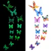 12PCS Luminous 3D Butterfly Sticker dla dzieci do sypialni domowy salon lodówka lodówka ścianna blask w ciemnej dekoracji tapety dekoracji