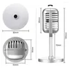 Microfones 4st Retro Microphone Props Model Vintage Antique Toy Stage Table Decor Silver