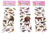 Adesivos de brinquedos infantis 10 folhas de papelão adesivos de bolha 3D dinossauros jurássicos brinquedos clássicos álbum de recortes morango para crianças adesivos de recompensa de presente 230608