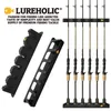 Vishaken LUREHOLIC Verticale 6Rod Rack Paal Houder Hengel Houders Wall Mount Modulair voor Garage 230608