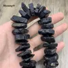 Beads Freeform Center Drilled Large Natural Black Tourmaline Quartz Slice Stone Pendant Beads For DIY Jewelry Making MY211046