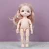 Dolls Mini girl sad face 16cm Bjd 112 Short Boy Hair Sleeping Pig Naked Body Dress Up Fashion for Girls Gift DIY Toys 230607