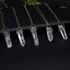 Hanger Kettingen Natuurlijke Heldere Quartzs Ketting Charms Steen Onregelmatige Voor Vrouwen Maken Jewerly DIY Party Gift