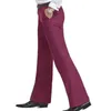 Mäns byxor Spring Fleared Trousers Formell Bell Bottom Pant Dance White Suit Size 28 30 31 32 33 34 36 37 230608