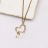 19Style Luxury Designer Double Letter Pendant Necklaces 18K Gold Plated Crysat Pearl Rhinestone Sweater Necklace for Women Wedding Party Jewerlry Accessories D4