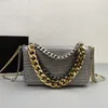 Alligator Patroon Crossbody Tas Mode Schoudertassen Vierkante Flap Handtas Drie Kleur Hardware Ketting Vrouwen Koppeling Portemonnee Metalen Letter Hasp Mobiele Telefoon Zak Portefeuilles