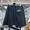 Summer Shorts Jogger Summer Pant For Men Women Hip Hop Vintage Printed Drawstring Short Pants Holidays Clothing Black Beige